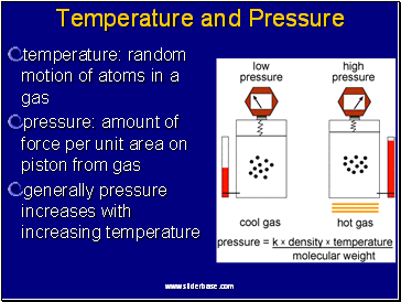 Temperature and Pressure