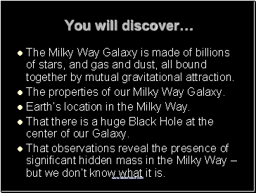 You will discover…