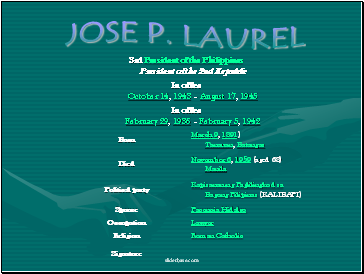 JOSE P. LAUREL