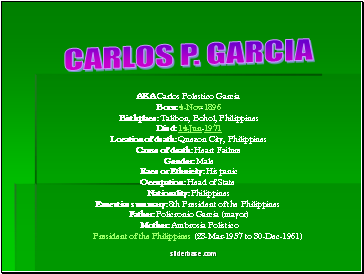 CARLOS P. GARCIA