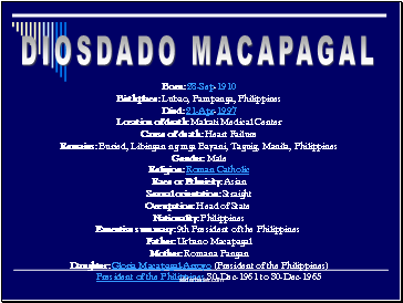 DIOSDADO MACAPAGAL