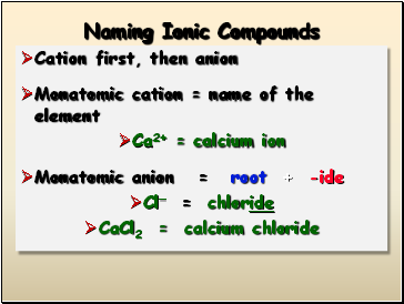 Naming Ionic Compounds