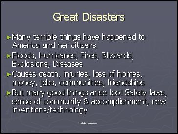 Great Disasters