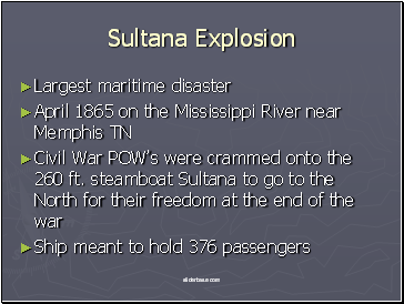 Sultana Explosion