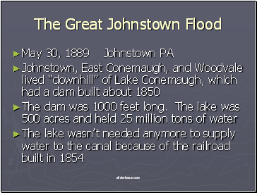 The Great Johnstown Flood