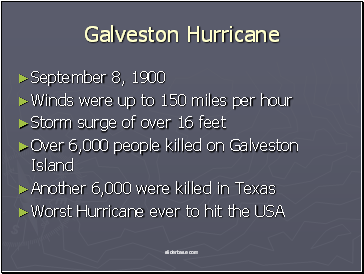 Galveston Hurricane