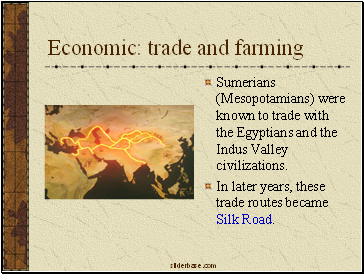Economic: trade and farming