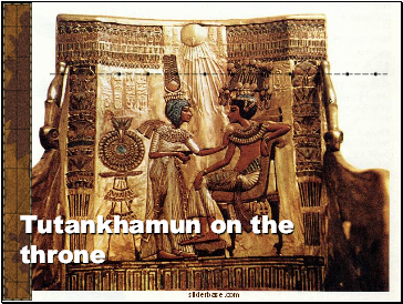 Tutankhamun on the throne