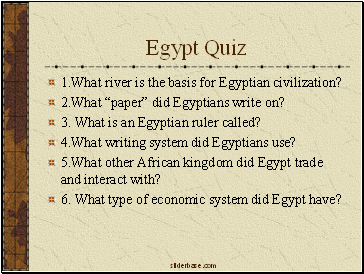 Egypt Quiz