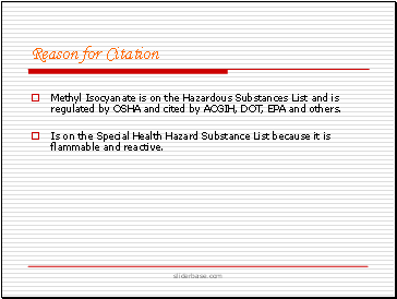 Reason for Citation