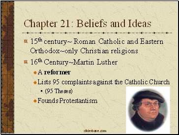 Beliefs and Ideas