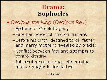 Drama: Sophocles