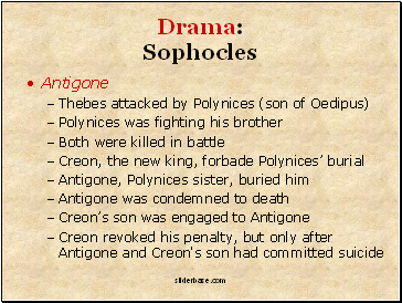 Drama: Sophocles