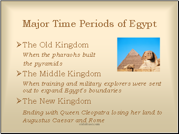 Major Time Periods of Egypt
