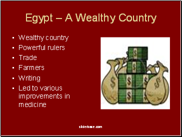 Egypt  A Wealthy Country