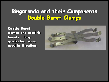 Ringstands and their Components Double Buret Clamps