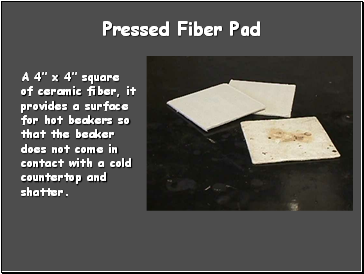 Pressed Fiber Pad