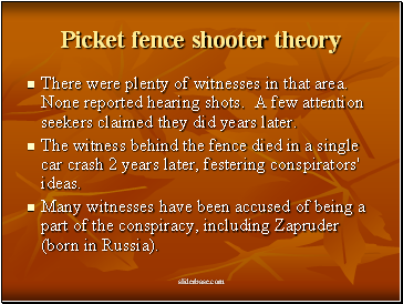 Picket fence shooter theory