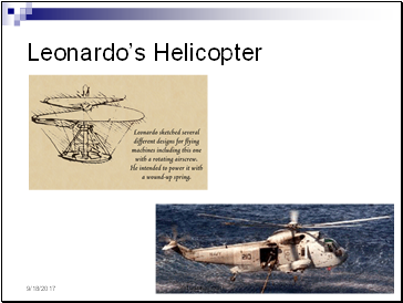 Leonardo’s Helicopter