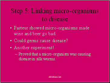 Linking micro-organisms to disease