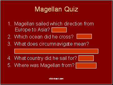 Magellan Quiz