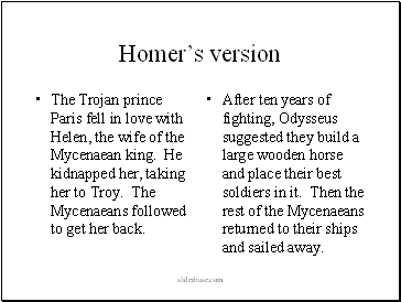 Homer’s version