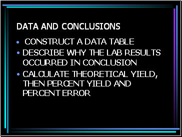 Data and conclusions