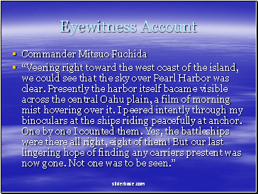 Eyewitness Account