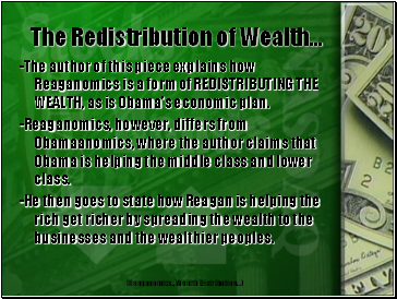 The Redistribution of Wealth