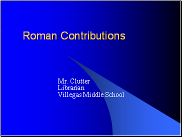 Roman Contributions