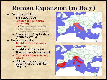 Roman Expansion (in Italy)