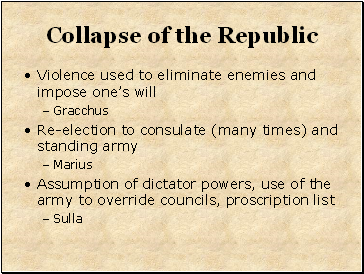 Collapse of the Republic