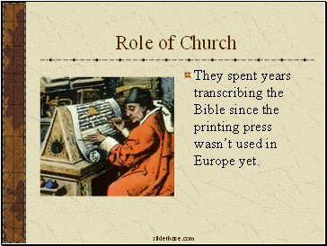 Role of Church