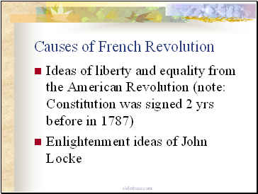 Causes of French Revolution