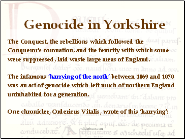 Genocide in Yorkshire