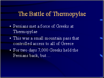 The Battle of Thermopylae