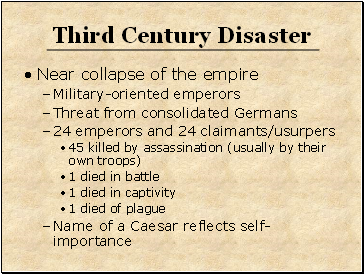 Third Century Disaster