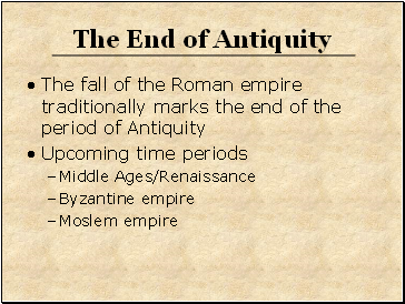 The End of Antiquity