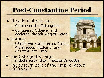 Post-Constantine Period