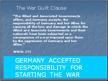The War Guilt Clause