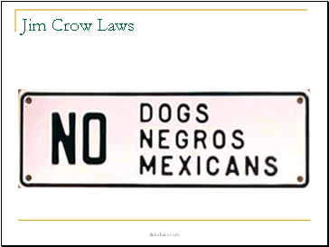 Jim Crow Laws