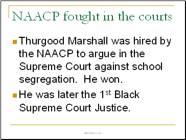NAACP fought in the courts