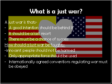 What is a just war?
