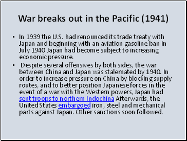 War breaks out in the Pacific (1941)
