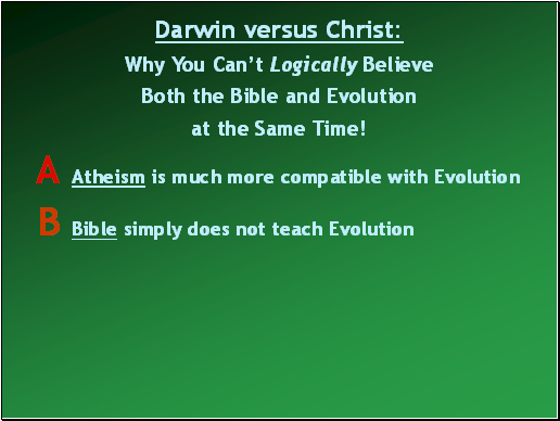 Darwin versus Christ