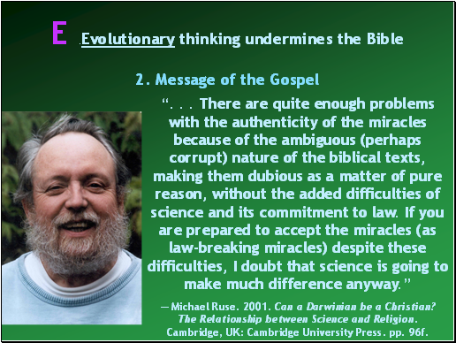 . . . There are quite enough problems with the authenticity of the miracles because of the ambiguous (perhaps corrupt) nature of the biblical texts, making them dubious as a matter of pure reason, without the added difficulties of science and its commitment to law. If you are prepared to accept the miracles (as law-breaking miracles) despite these difficulties, I doubt that science is going to make much difference anyway.