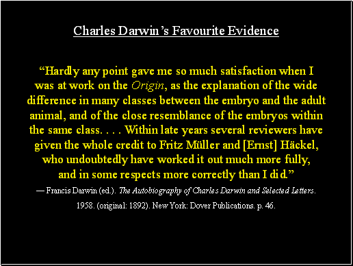 Charles Darwins Favourite Evidence