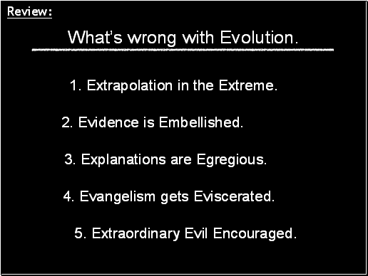 Whats wrong with Evolution