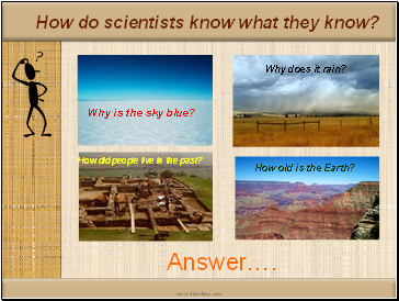 How do scientists know what they know?