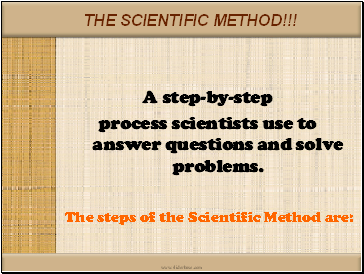 The scientific method